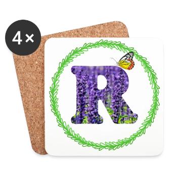 lavendel r - Dessous de verre (lot de 4) - blanc - Devant