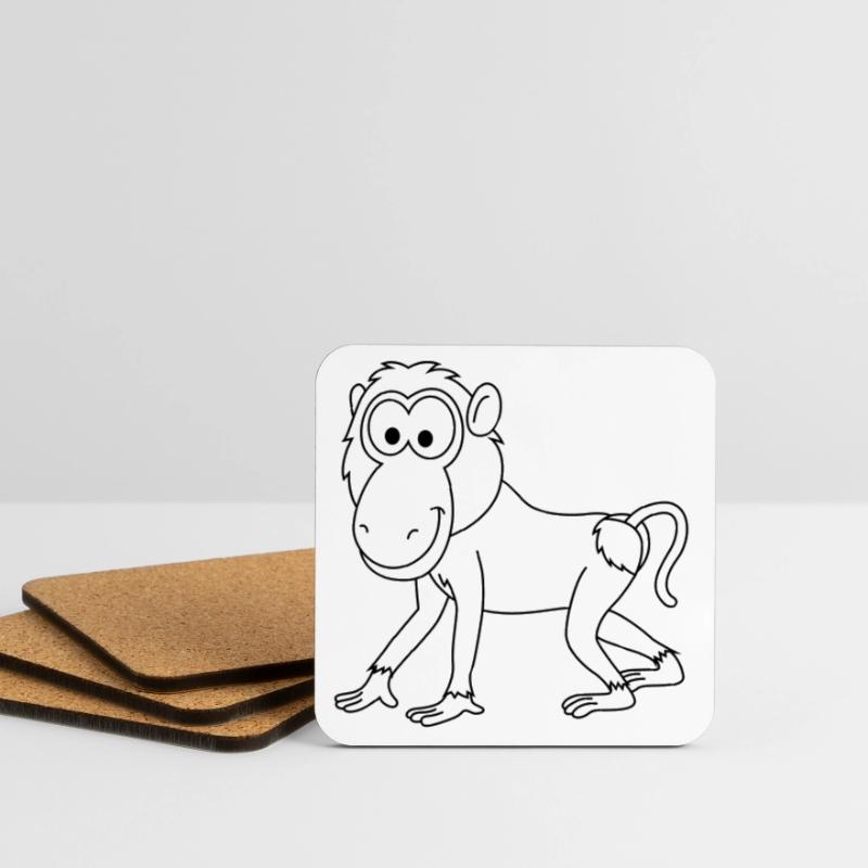Monkey monkey comic Coasters (set of 4)