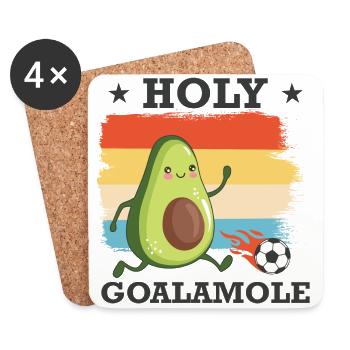 Fußballspieler Avocado - Untersetzer (4er-Set) - Weiß - Vorne