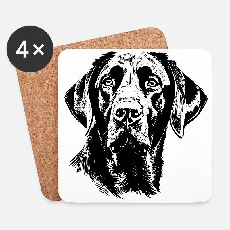 Labrador Retriever - Untersetzer (4er-Set) - Weiß