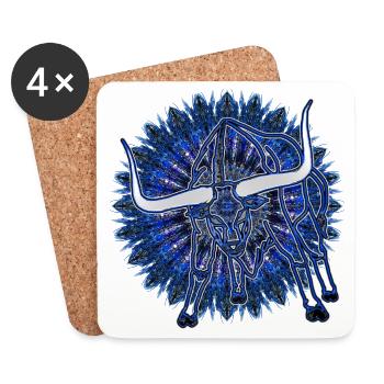 Kaleidoscope Longhorn 2023 11 - Coasters (set of 4) - white - Front