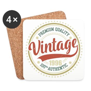 Vintage 1996 Retro Anniversary 1996 - Coasters (set of 4) - white - Front