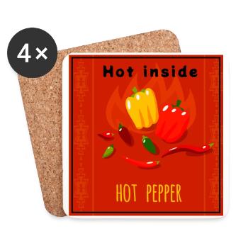 carnival,carnival,costume, spicy, chillichoten - Coasters (set of 4) - white - Front