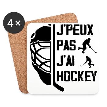 I can't I have Hockey Hockey gift idea - Coasters (set of 4) - white - Front