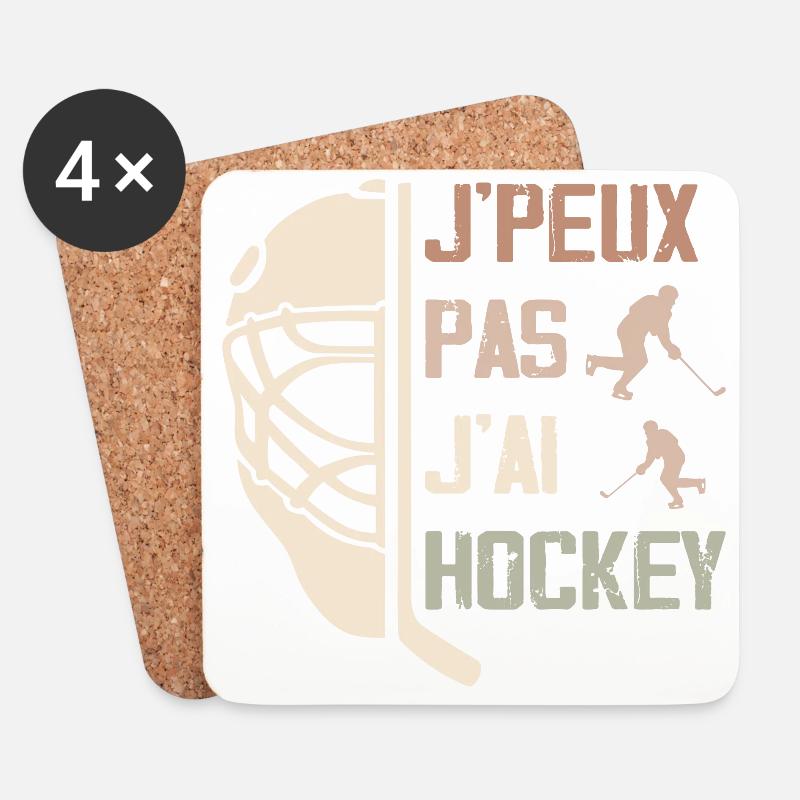 Ich kann keine Hockey-Geschenkidee haben - Untersetzer (4er-Set) - Weiß