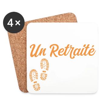 Humor Running Retreat - Coasters (set of 4) - white - Front