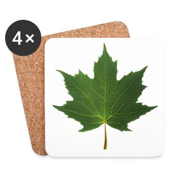 FEUILLE D'ÉRABLE - Dessous de verre (lot de 4) - blanc - Devant