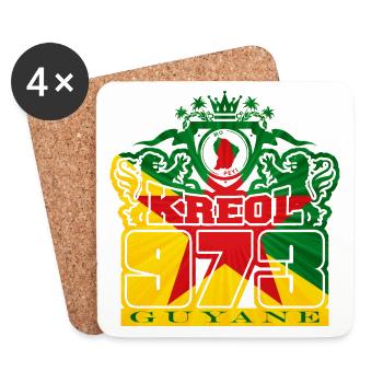 973 Kreol Guyane Drapeau - Coasters (set of 4) - white - Front