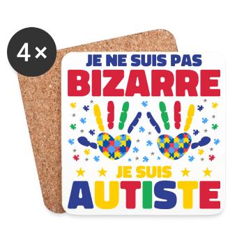 I'm not weird, I'm autistic - Coasters (set of 4) - white - Front