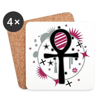 Ankh - Dessous de verre (lot de 4) - blanc - Devant