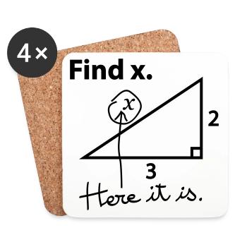 Find X. - Coasters (set of 4) - white - Front