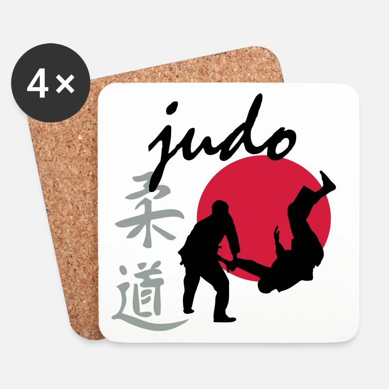 Judo - Untersetzer (4er-Set) - Weiß