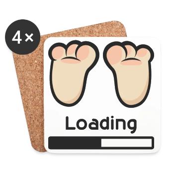 Loading... - Coasters (set of 4) - white - Front