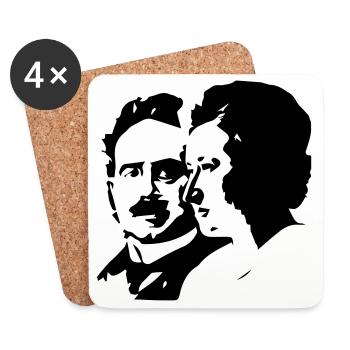 Luxemburg Liebknecht - Untersetzer (4er-Set) - Weiß - Vorne
