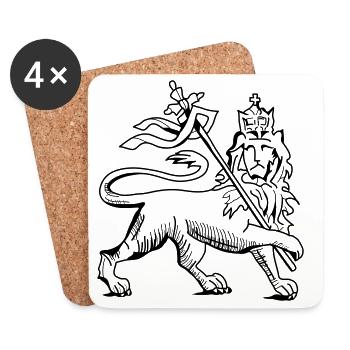 Lion of judah, ancient version by skashirts - Untersetzer (4er-Set) - Weiß - Vorne