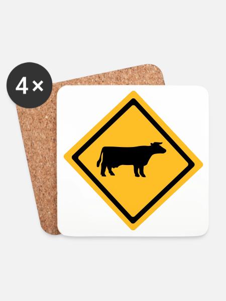 Cattle Anmelden - Untersetzer (4er-Set) - Weiß