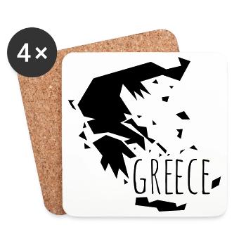 greece - Dessous de verre (lot de 4) - blanc - Devant