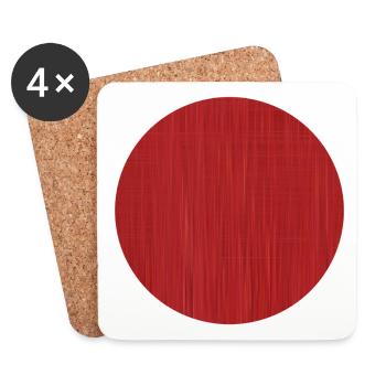 Red Circle - Dessous de verre (lot de 4) - blanc - Devant