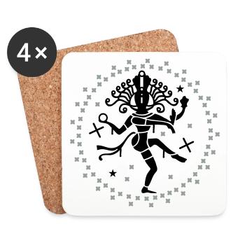 shiva - Coasters (set of 4) - white - Front