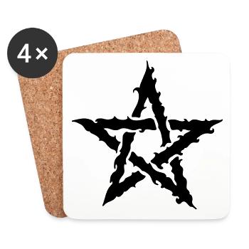 The pentagram - Coasters (set of 4) - white - Front