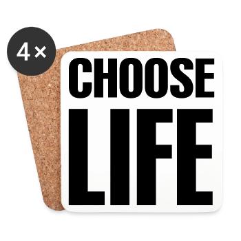 Choose life - Untersetzer (4er-Set) - Weiß - Vorne