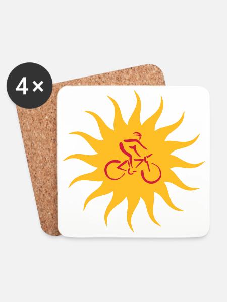 Biker Sun - Coasters (set of 4) - white