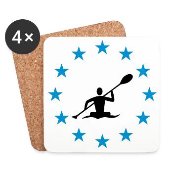 Canoeing in the star circle - Coasters (set of 4) - white - Front