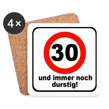 30.Geburtstag , immer noch Durst (25) - Untersetzer (4er-Set) - Weiß - Vorne