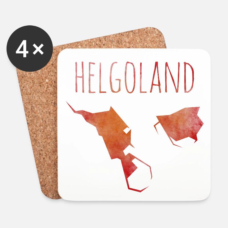 helgoland - Untersetzer (4er-Set) - Weiß