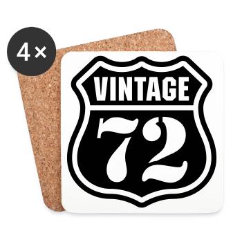Vintage 72 - Untersetzer (4er-Set) - Weiß - Vorne