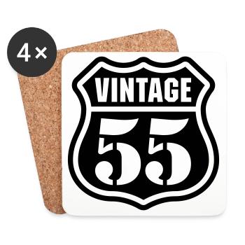 Vintage 55 - Untersetzer (4er-Set) - Weiß - Vorne