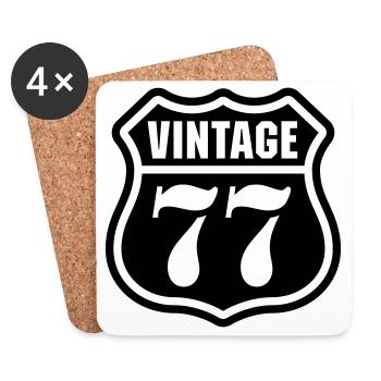 Vintage 77 - Coasters (set of 4) - white - Front