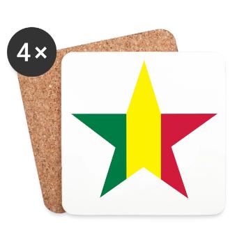 Rasta star - Coasters (set of 4) - white - Front