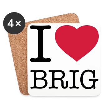 I LOVE BRIG - Coasters (set of 4) - white - Front