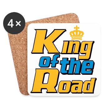 LKW Fahrer,LKW ,Trucker Fun King of the Road (25) - Untersetzer (4er-Set) - Weiß - Vorne
