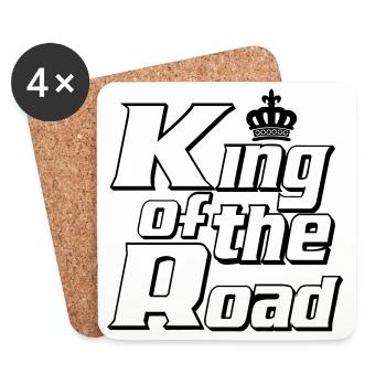 LKW Fahrer,LKW ,Trucker Fun King of the ..(25) - Untersetzer (4er-Set) - Weiß - Vorne