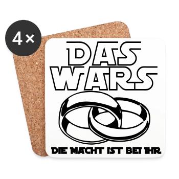 Junggesellenabschied ,JGA - das wars .(25) - Untersetzer (4er-Set) - Weiß - Vorne