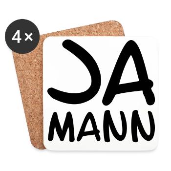 Ja Mann - Untersetzer (4er-Set) - Weiß - Vorne