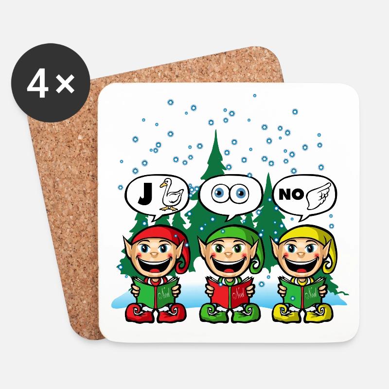 joyeux noel - Coasters (set of 4) - white