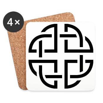 Celtic Knot - Untersetzer (4er-Set) - Weiß - Vorne