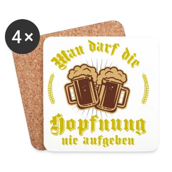 Unterhopft - Untersetzer (4er-Set) - Weiß - Vorne