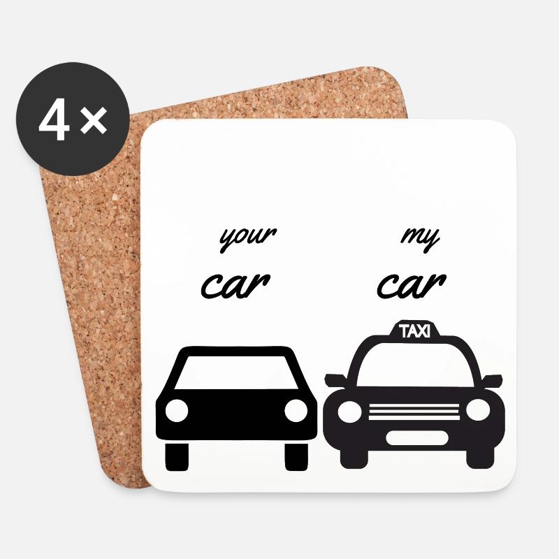 your car - my car - Untersetzer (4er-Set) - Weiß