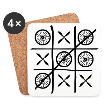 TicTacToe - Coasters (set of 4) - white - Front