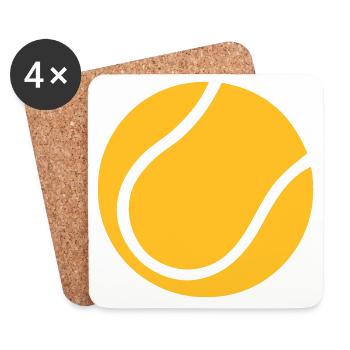 Tennisball 02 - Untersetzer (4er-Set) - Weiß - Vorne