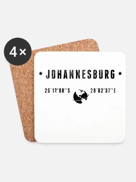 Johannesburg - Untersetzer (4er-Set) - Weiß