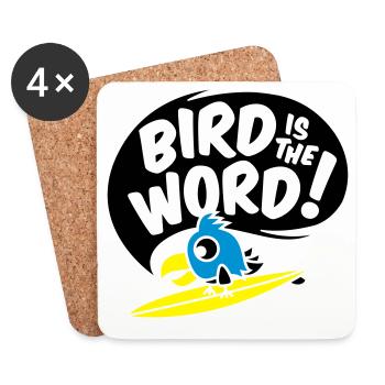 surfing bird - bird is the word - surfin bird - Untersetzer (4er-Set) - Weiß - Vorne