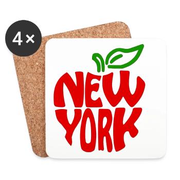 New York - Coasters (set of 4) - white - Front