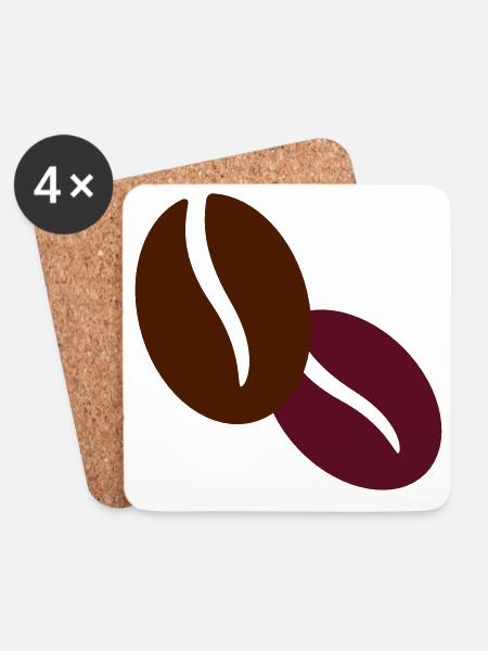 Kaffee - Untersetzer (4er-Set) - Weiß