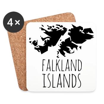 Falkland Islands - Coasters (set of 4) - white - Front