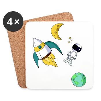 space - Coasters (set of 4) - white - Front